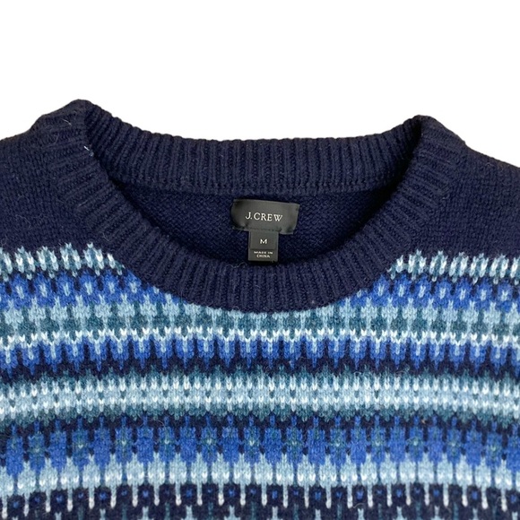 SOLD OUT J. Crew Fair Isle LambsWool Crewneck Sweaters bundle of two sweaters M - Picture 13 of 16